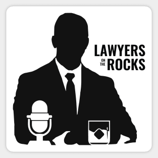 Lawyers on the Rocks Logo black merch Sticker